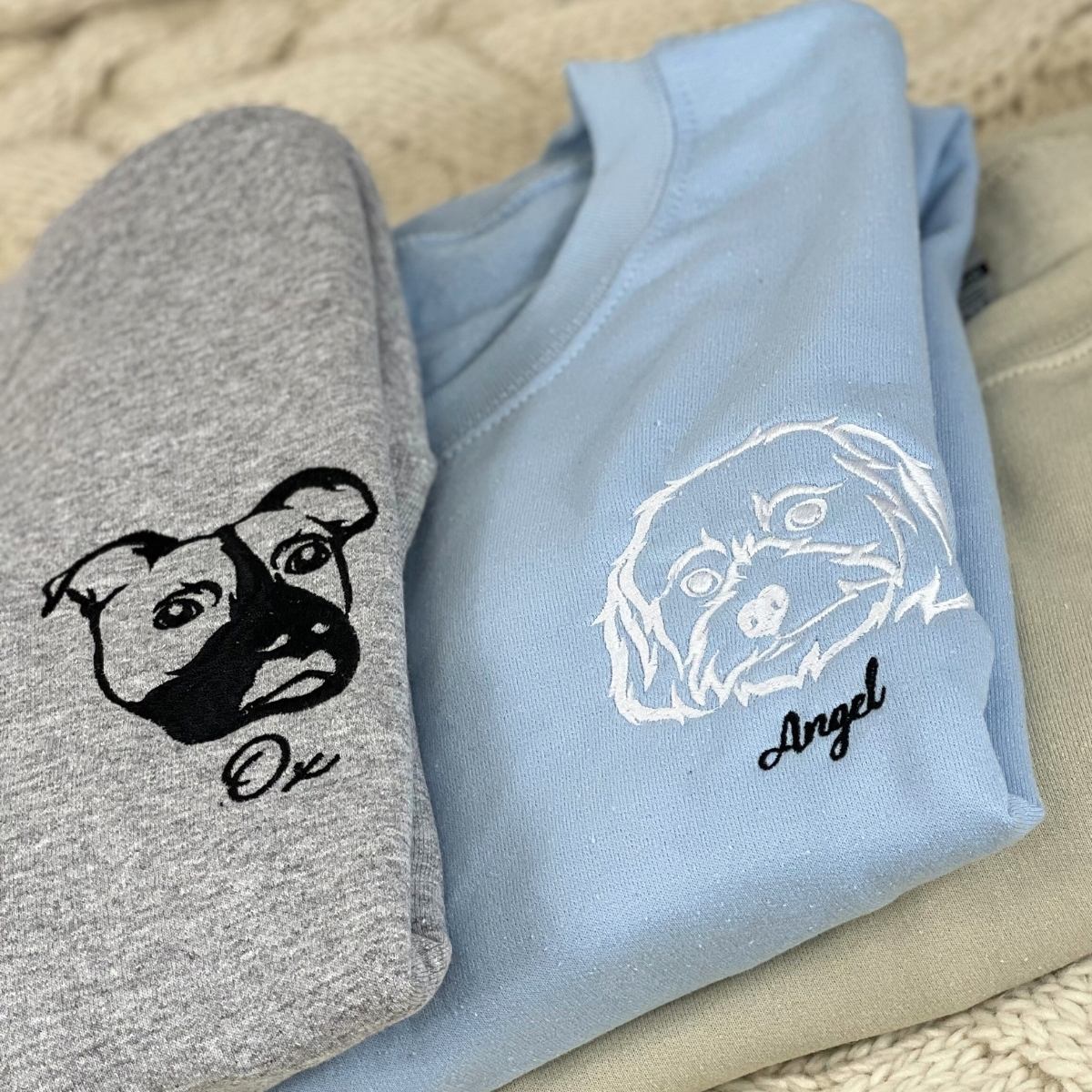 Rhodesian Ridgeback Sweatshirt or Hoodie, Custom Embroidered Gift from Photo Name