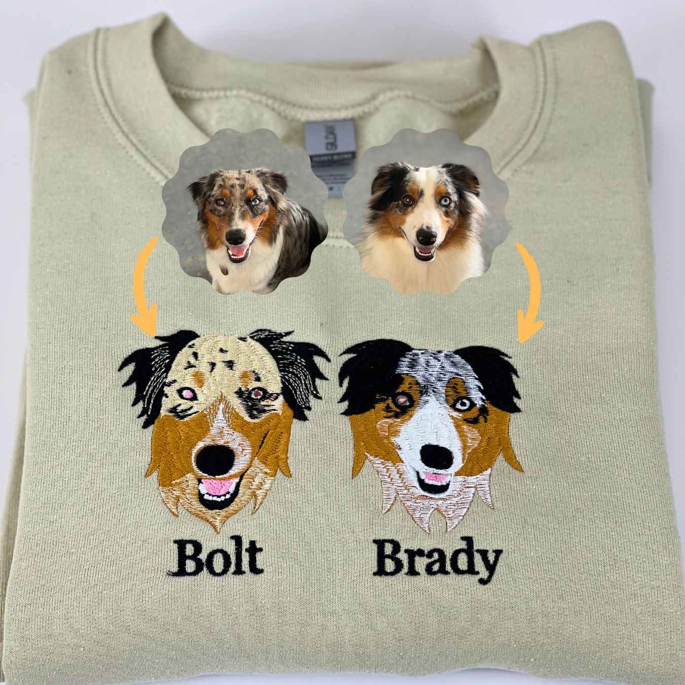 Poodle Sweatshirt or Hoodie, Custom Embroidered Gift with Picture Name