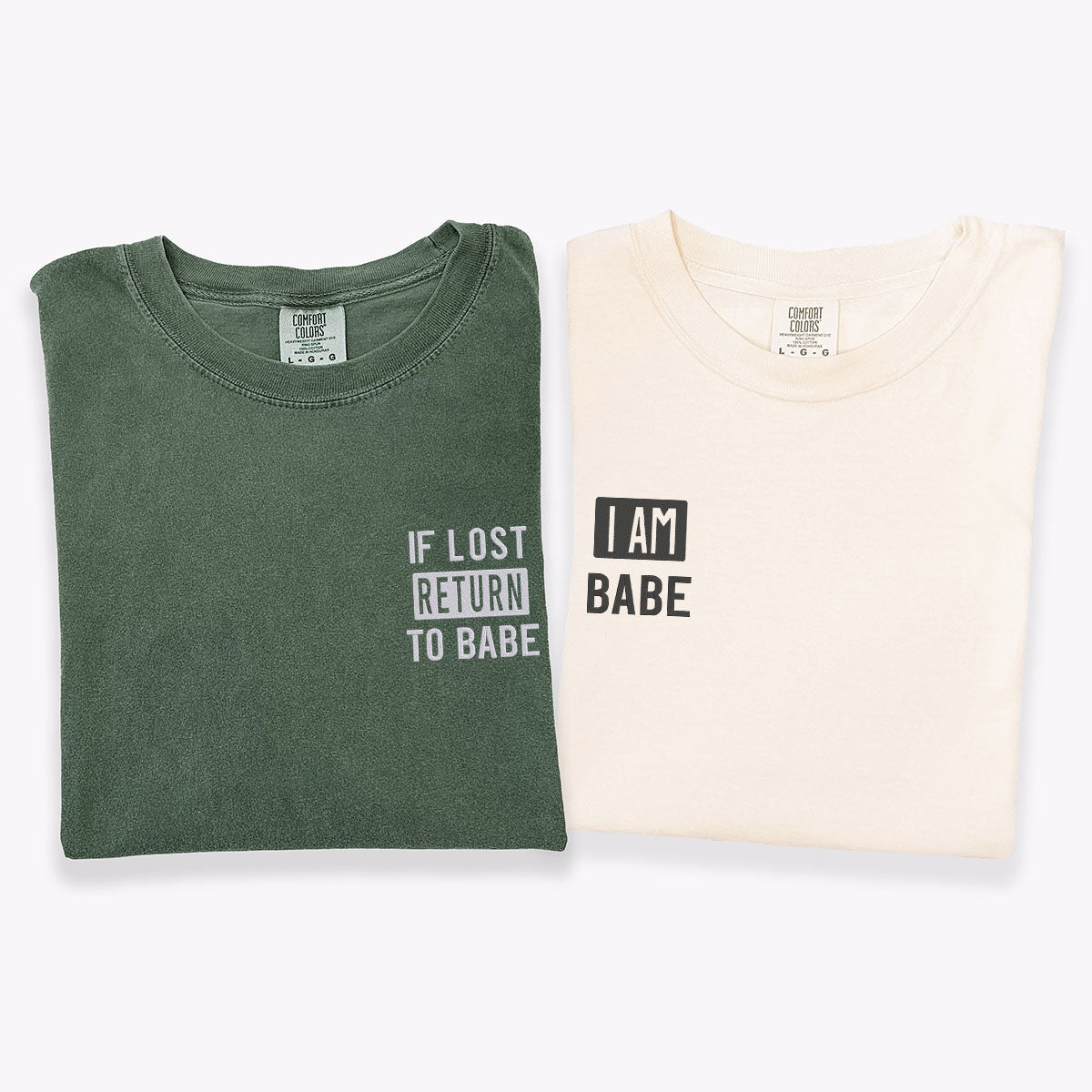 Custom Embroidered If Lost Return to Babe Matching T-shirts for Couples