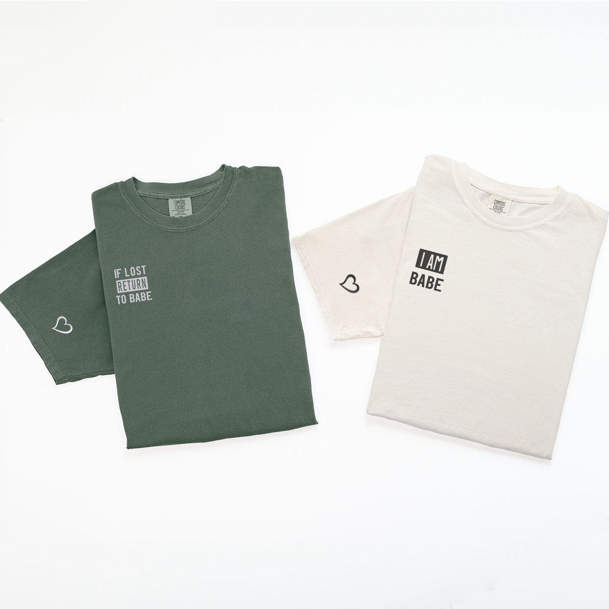 Custom Embroidered If Lost Return to Babe Matching T-shirts for Couples