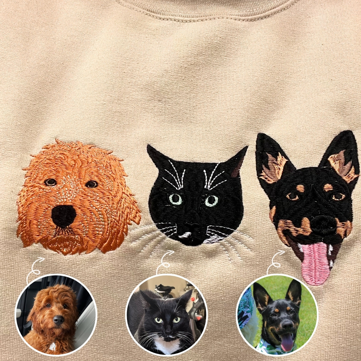 Rhodesian Ridgeback Sweatshirt or Hoodie, Custom Embroidered Gift from Photo Name