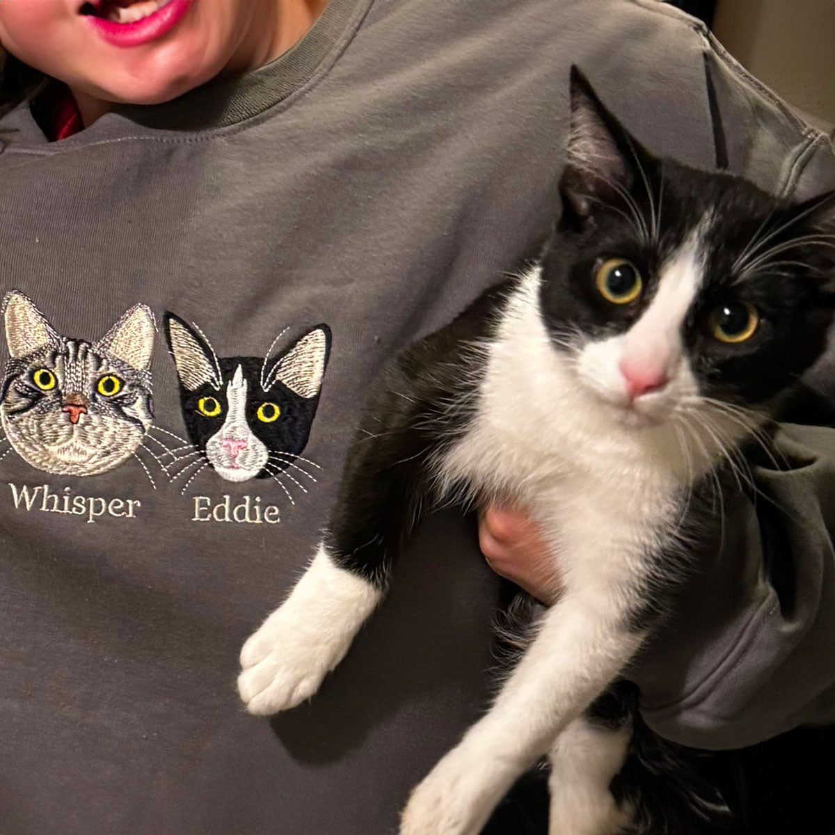 Poodle Sweatshirt or Hoodie, Custom Embroidered Gift with Picture Name