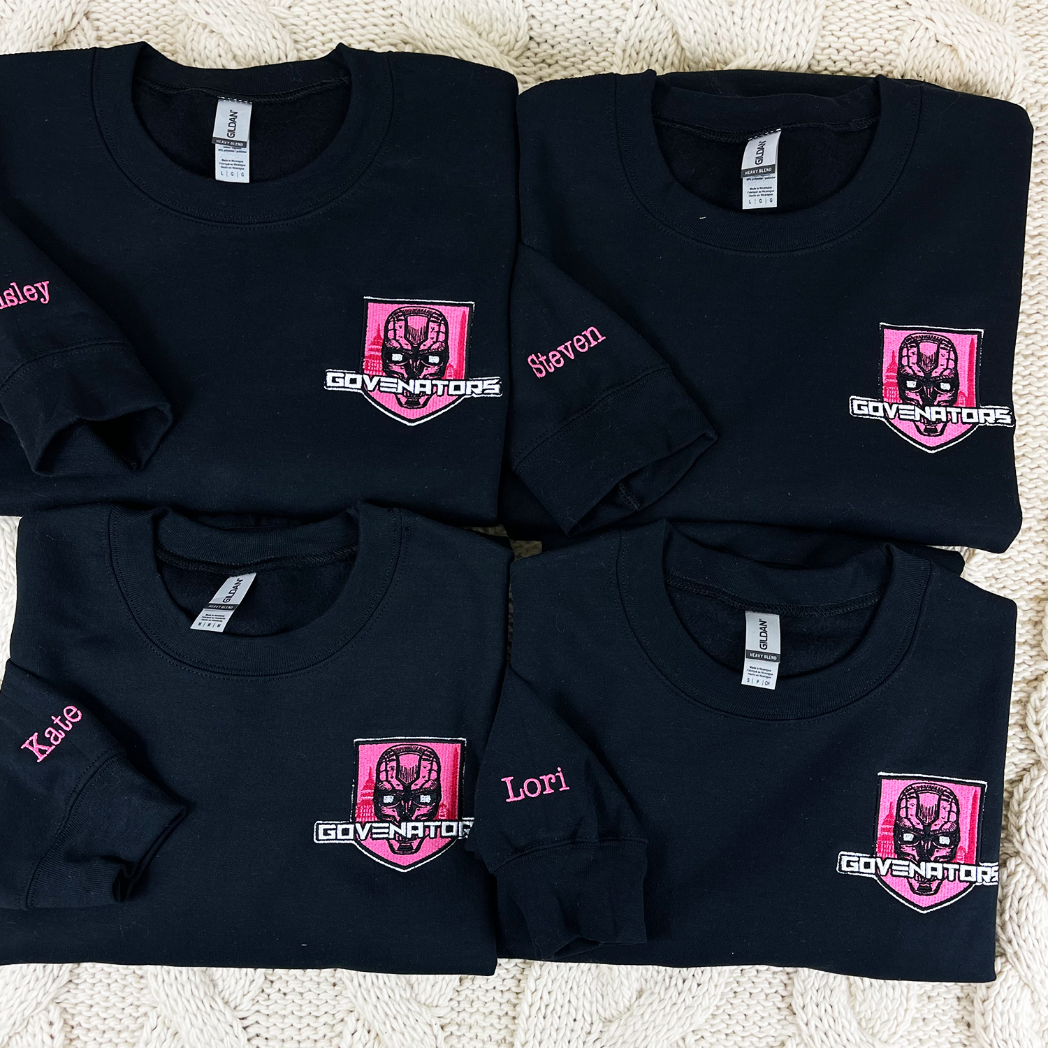 Comfort Color Custom Embroidered Text Logo T-Shirts
